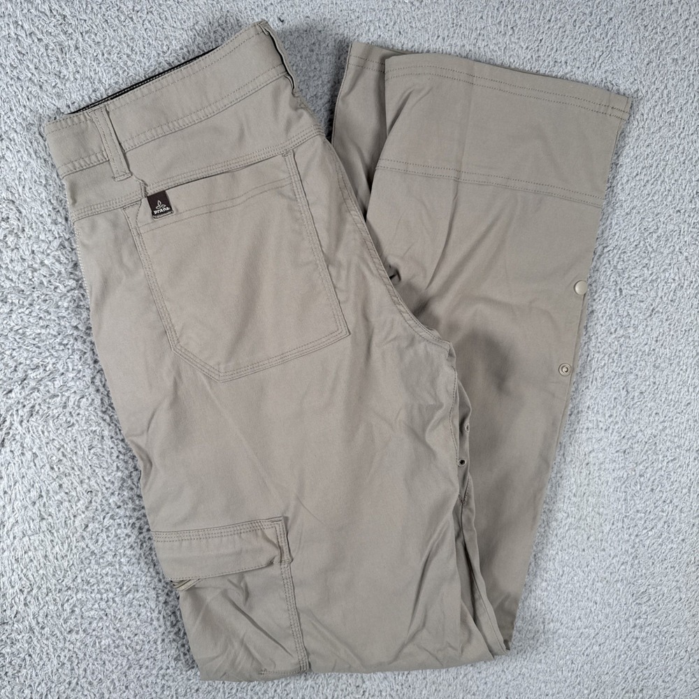 prAna Stretch Zion Hiking Pants Mens 32x32 Gray Outdoor Cargo
